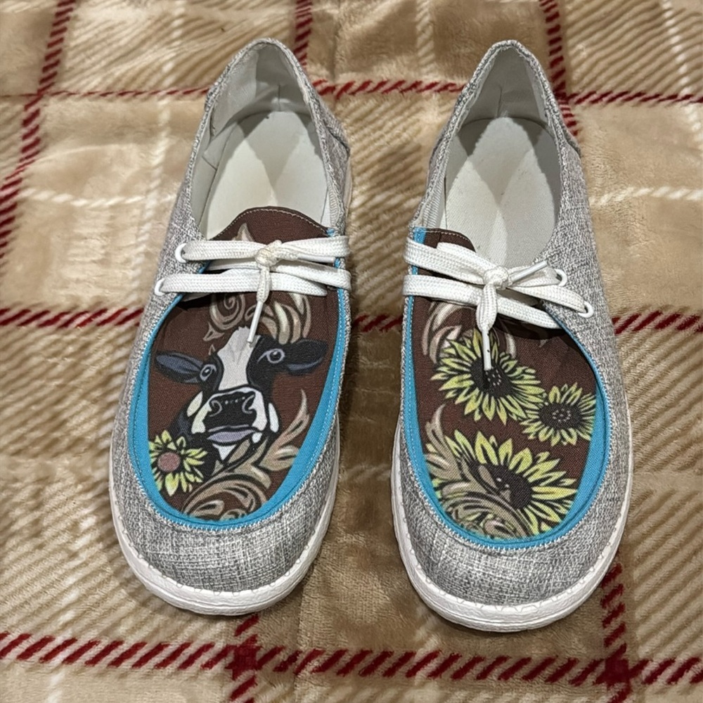 Slip-On cow shoes